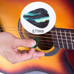 48Pcs Guitar Finger Protector Guitar Fingertip Protectors 4 Sizes Silicone Finger Guards Cover 5Pcs Thumb and forefinger picks for Ukulele Electric Guitar and10 Guitar Picks