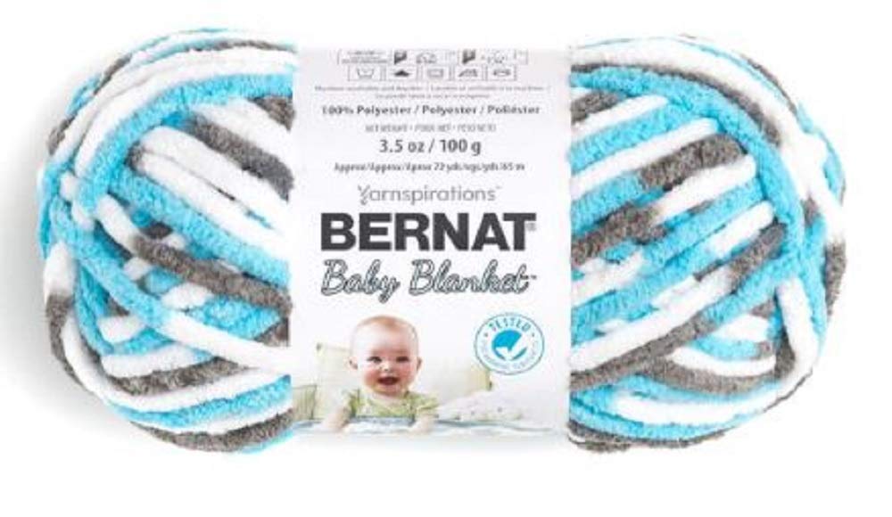 Bernat Baby Blanket Yarn, 3.5 Oz, Gauge 6 Super Bulky, Sail Away 3-Pack