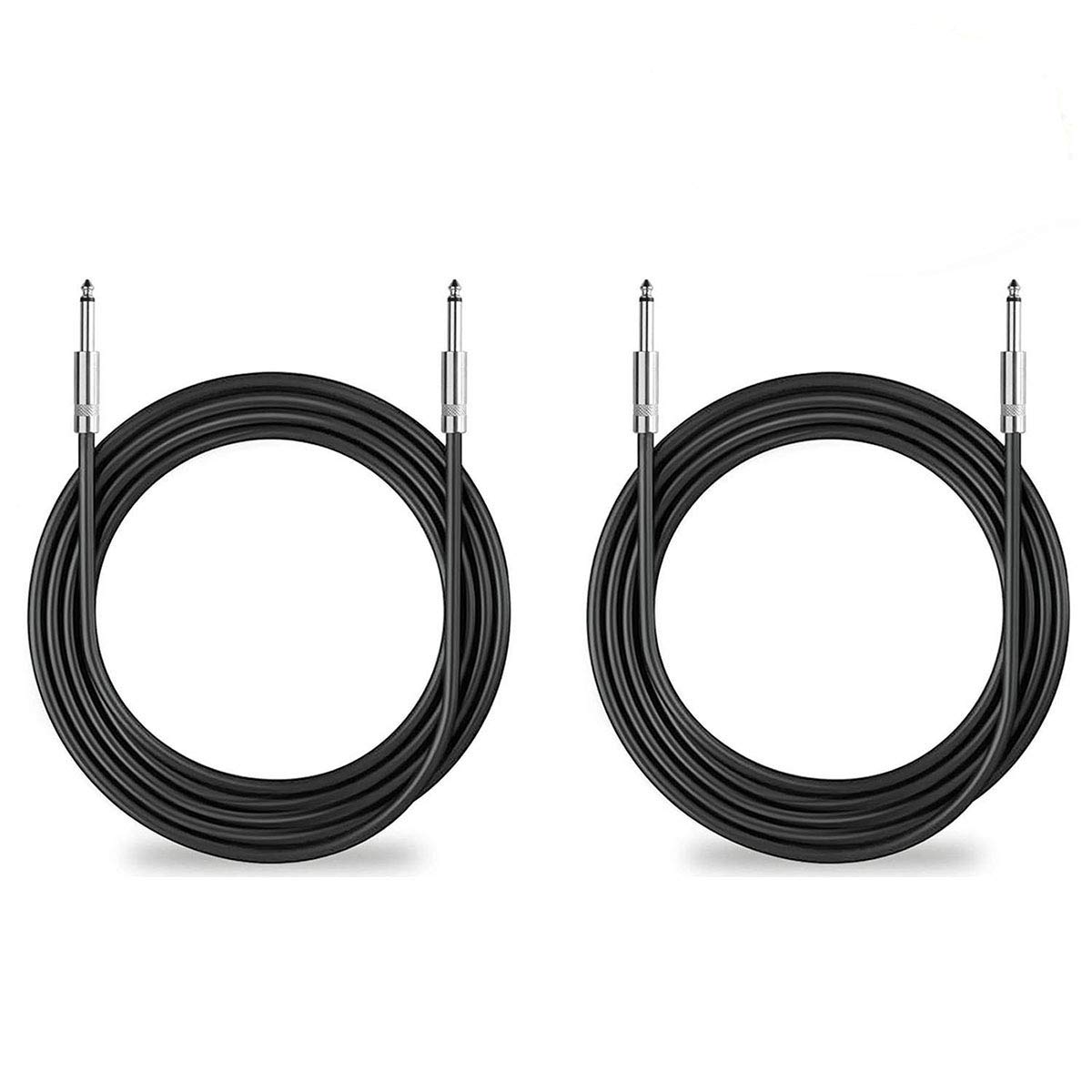 Yuyaokk 2Pack 50 ft 1/4" to 1/4" Speaker Cables, True 12AWG Patch Cords, 1/4 Male Inch DJ/PA Audio Speaker Cable 12 Gauge Wire.