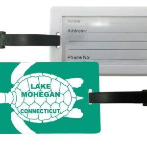 Sasco Beach Connecticut Turtle Design Souvenir Travel Luggage Tag 2-Pack