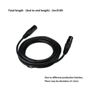 SinLoon (3m) DMX Stage Light Cable,DJ XLR Cable, 3-Pin Female XLR to 5-Pin Male XLR DMX Turnaround Connection for Moving Head Light Par Light Spotlight with XLR Input & Output (5male)