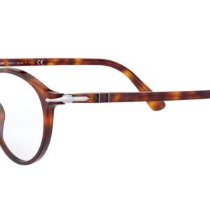 Persol PO3218V Round Prescription Eyewear Frames, Havana/Demo Lens, 51 mm