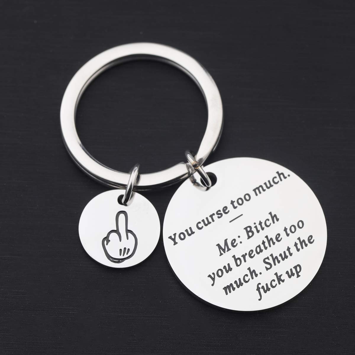 ENSIANTH Funny Snarky Hilarious Gift You Curse too Much Keychian Funny Sarcastic Gift for Best Friend (Curse Keychain)