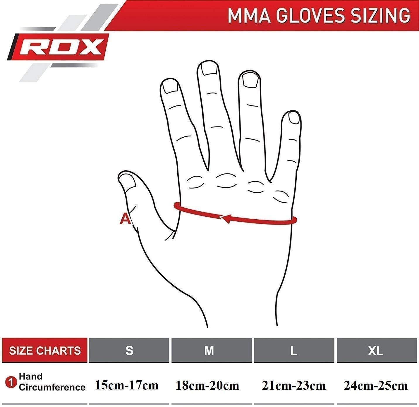 RDX MMA Hybrid Sparring Gloves, Maya Hide Leather, Open Ventilated Palm, Padded Mitts Martial Arts Kickboxing Muay Thai Training Cage Fighting, Men Adult, Punching Bag and Pads Workout