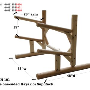 2-Place 1-Sided Kayak/SUP Rack, Canyon Brown