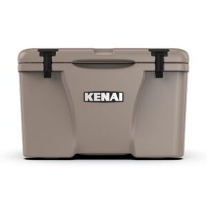 KENAI 25 Cooler | 25 qt Ice Chest Durable Rotomolded Insulated | Made in USA | Warranty for Life | for Beach Boat Camping Fishing Hunting | K25 | Tan