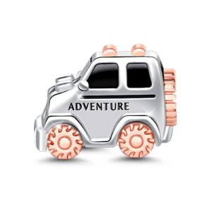 gnoce suv car charms for bracelet 925 sterling silver bead adventure charms for women jewelry gift