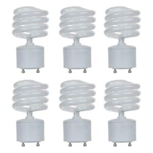 CFL Spiral 23 Watt, GU24 Base, 27K, 6 pack