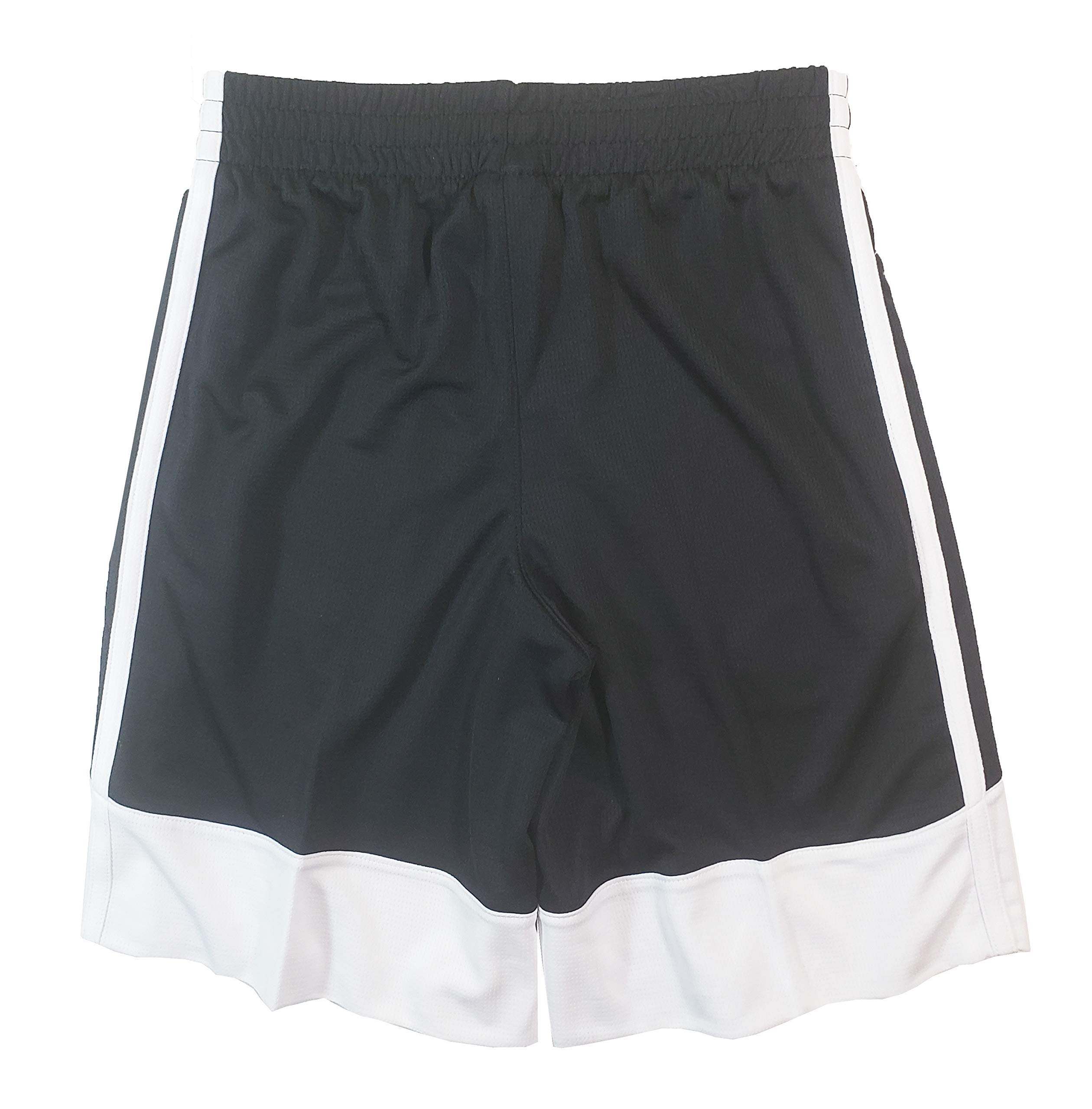 adidas Boys' Athletic Short (Small, Black/Very White)