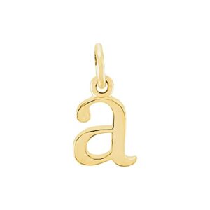 diamond2deal 14k yellow gold a lowercase initial pendant