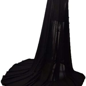 Bridal Veils, Dark Knight Cape Cosplay Costume for Men Women, Black (3M)