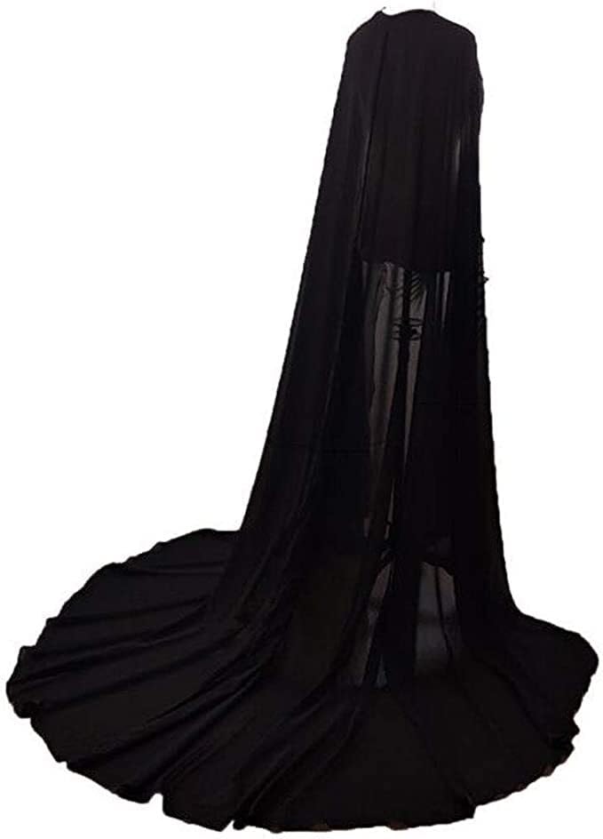 Bridal Veils, Dark Knight Cape Cosplay Costume for Men Women, Black (3M)