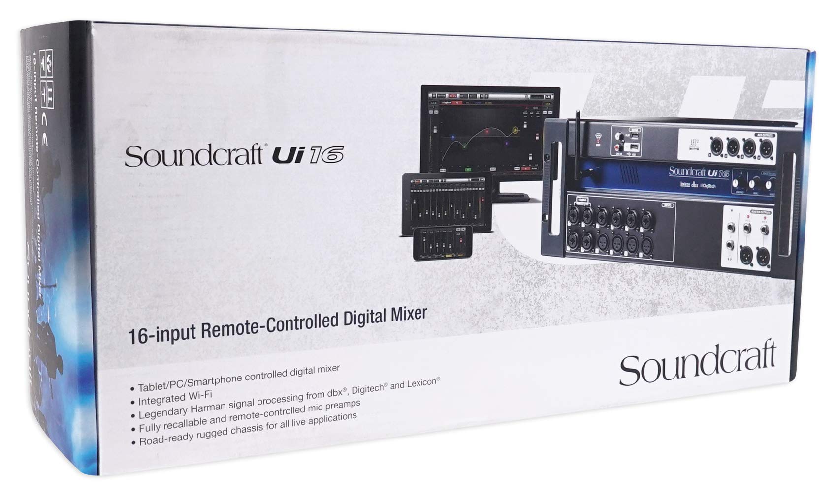 Soundcraft Ui16 16 Input Digital Mixer+Wifi+App Control+Recording+Rack Case Bag