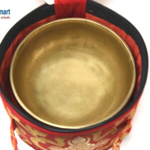 5" Tibetan Singing Bowl for Meditation, Sound Healing, Yoga & Sound Therapy. Made of 7 metals. Silk Cushion, Wooden Mallet, Box & Tingsha included Thamelmart (5 Inch matte)