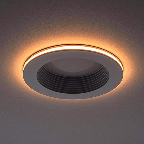 Commercial Electric 6 in. White Integrated LED Recessed Downlight with Nightlight Trim