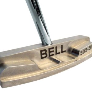 Bell Putters Non/No Offset Golf Putter 360g Polish Chrome Finish Right-Handed/RH with Winn Standard Putter Grip and 34" Shaft