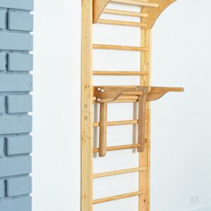 Dani Active Wall Bars with Dip Bars CM-01-220, 87 in Wooden Swedish Ladder Set: Adjustable Pull Up and Dip Bars for Training and Physical Therapy - Used in Homes, Gyms, Clinic, and Schools