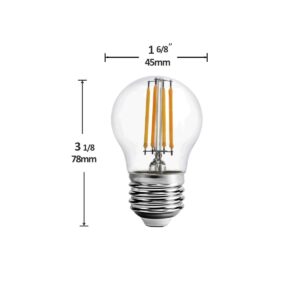 12 Volt 24 Volt Low Voltage G15 LED Light Bulb RV Camper Marine landscape 2W 250lm Edison Incandescent Bulb 25W Off Grid Solar Battery System Lighting Standard E26 Base Warmwhite 2700K (Pack of 4)