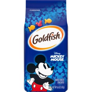 pepperidge farm disney mickey mouse cheddar crackers, snack crackers, 6.6 oz bag