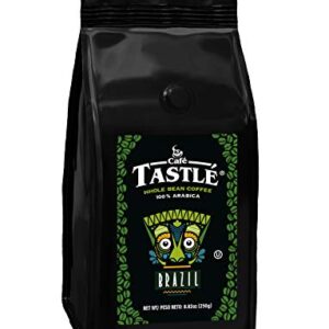 Cafe Tastle Brazil Medium-Dark Roast 100% Arabica Whole Bean Coffee, 8.82 Oz