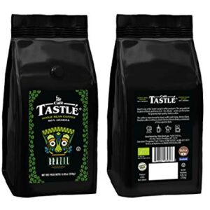 Cafe Tastle Brazil Medium-Dark Roast 100% Arabica Whole Bean Coffee, 8.82 Oz