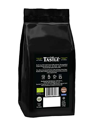 Cafe Tastle Brazil Medium-Dark Roast 100% Arabica Whole Bean Coffee, 8.82 Oz