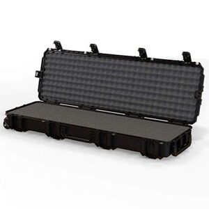 Seahorse 1630 Rifle Case with Foam and Keyed Metal Locks, Black