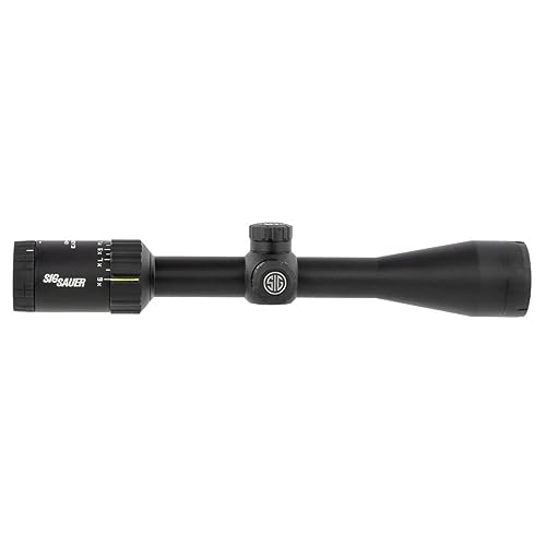 Sig Sauer Waterproof Fogproof Hunting Second Focal Plane 1-inch Tube Diameter 3-9X40mm Whiskey3 Scope, Quadplex Reticle