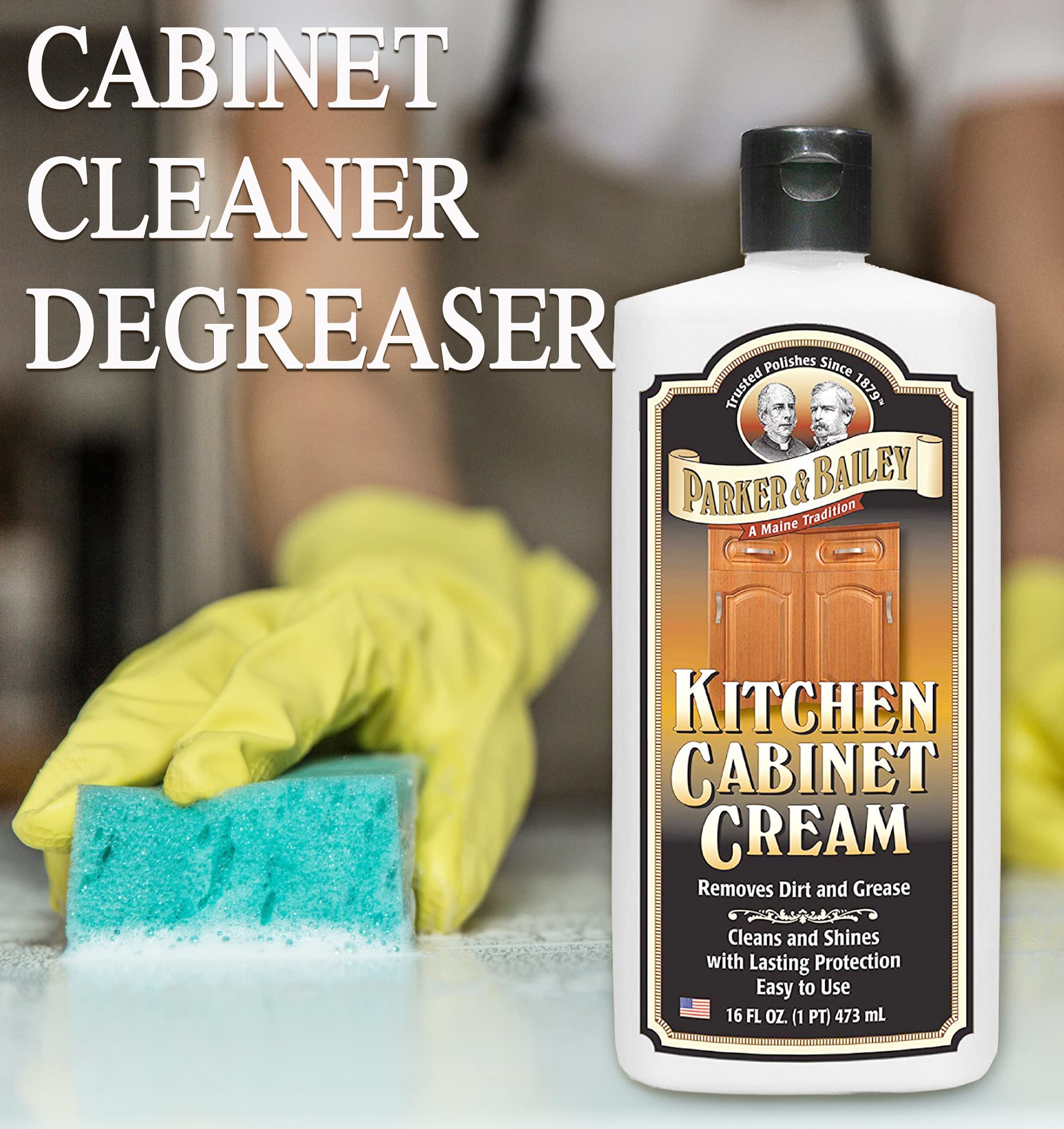 Parker and Bailey Kitchen Cabinet Cream-Wood Cleaner-Grease Remover 16 oz (1)