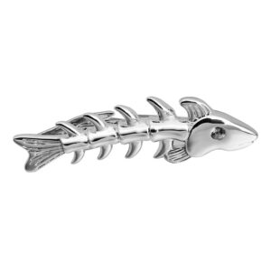 2 inch Tie Clip for Men-Novelty Animal Necktie Bar Clip,Tie Pin,Tie Tack Accessories for Men,Special Interesting Gift for Men-Fishbone