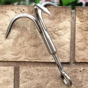 zhongjiuyuan 1pc outdoor quality steel carabiner climbing claw grappling hook mountaineering wild escape