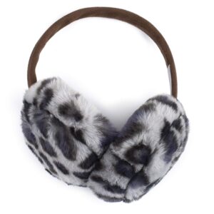 C.C Exclusives Leopard Earmuff with Faux Fur(EM-2364) (Grey-Leopard)