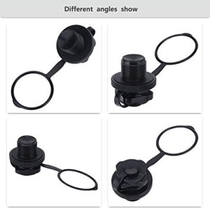 Inflatable Boat Air Valve, 2pcs Kayak Valve Adapter Spiral Air Plugs Boston Valve Replacement Screw for One-way Inflation Rubber Dinghy Kayak Raft Pool Boat Airbeds