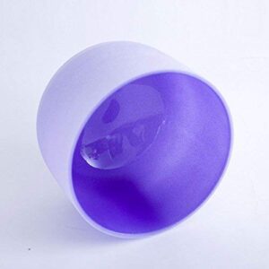 432Hz Perfect Pitch B Note Crown Chakra Purple Colored Quartz Crystal Singing Bowl 7 inch mallet and o-ring included