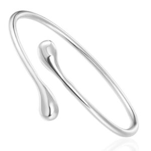 Vitaltyextracts Silver Plated Bracelet Shining Bangle Bracelets (Silver)