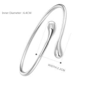 Vitaltyextracts Silver Plated Bracelet Shining Bangle Bracelets (Silver)