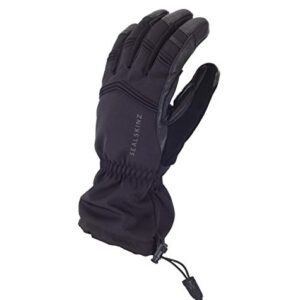 SEALSKINZ Unisex Waterproof Extreme Cold Weather Gauntlet Glove, Black, Large