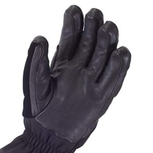 SEALSKINZ Unisex Waterproof Extreme Cold Weather Gauntlet Glove, Black, Large