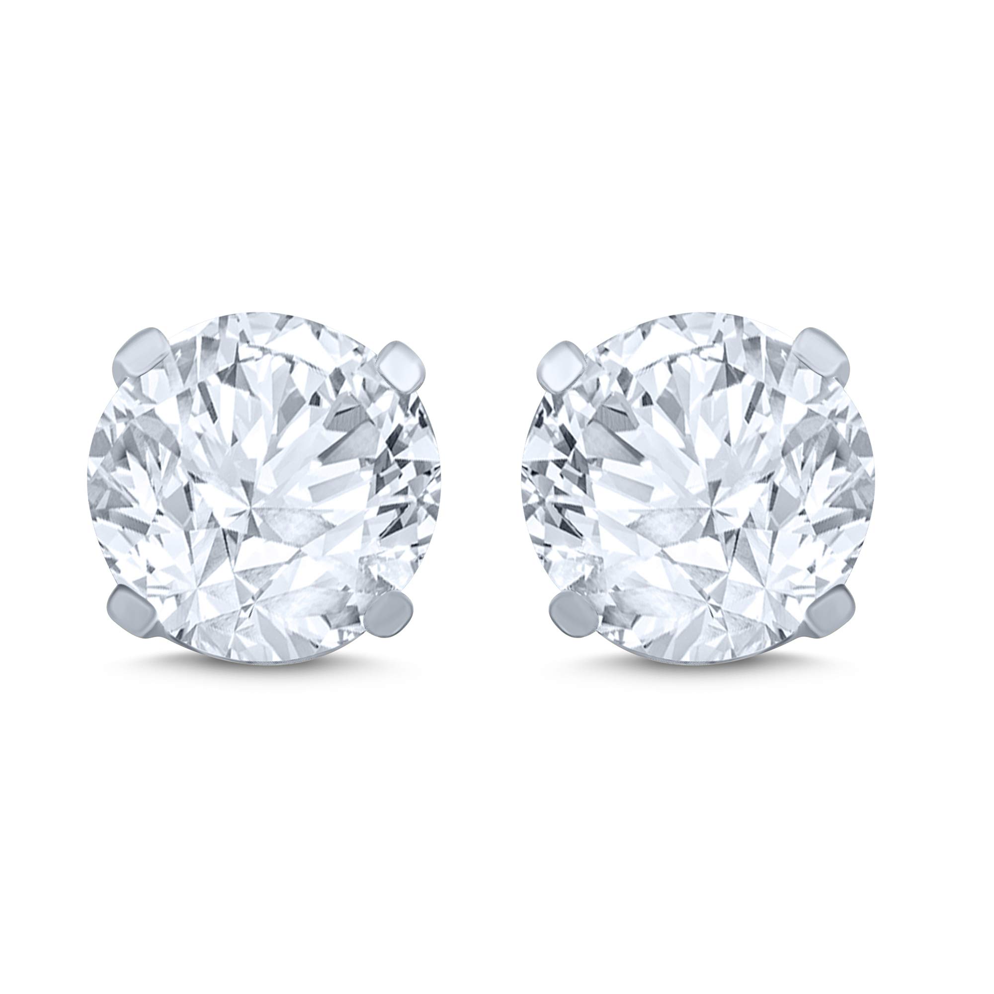 14k White Gold Diamond Stud Earring (1/4 cttw, J-K Color, I2I3 Clarity)