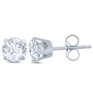 14k White Gold Diamond Stud Earring (1/4 cttw, J-K Color, I2I3 Clarity)