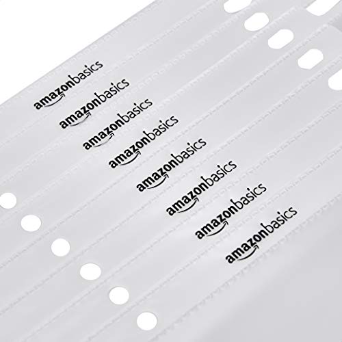 Amazon Basics Sheet Protector -Polypropylene- Heavy Duty, Non-Glare, 500-Pack, Clear