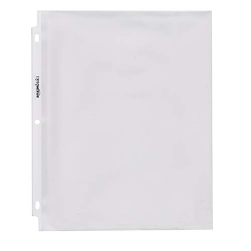 Amazon Basics Sheet Protector -Polypropylene- Heavy Duty, Non-Glare, 500-Pack, Clear