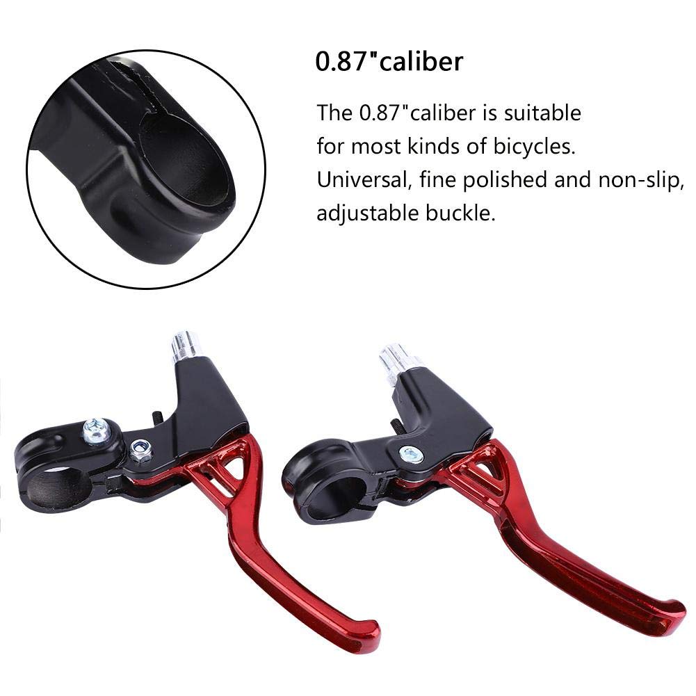 VGEBY1 Bike Brake Level, 4 Colors Aluminium Alloy Bicycle Brake Level Handles for Mountain Bike Road Bike Folding Bike(Red)