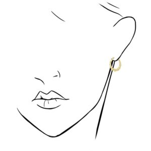 10K Yellow Gold Bamboo Hoop Earrings 17-85mm, 22mm