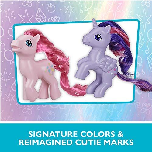 My Little Pony Retro Rainbow Mane 6-80s-Inspired Collectable Figures with Retro Styling; 6 3-Inch Toys (Amazon Exclusive)