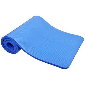 BalanceFrom All-Purpose 1-Inch Extra Thick High Density Anti-Tear Exercise Yoga Mat with Carrying Strap (Blue)