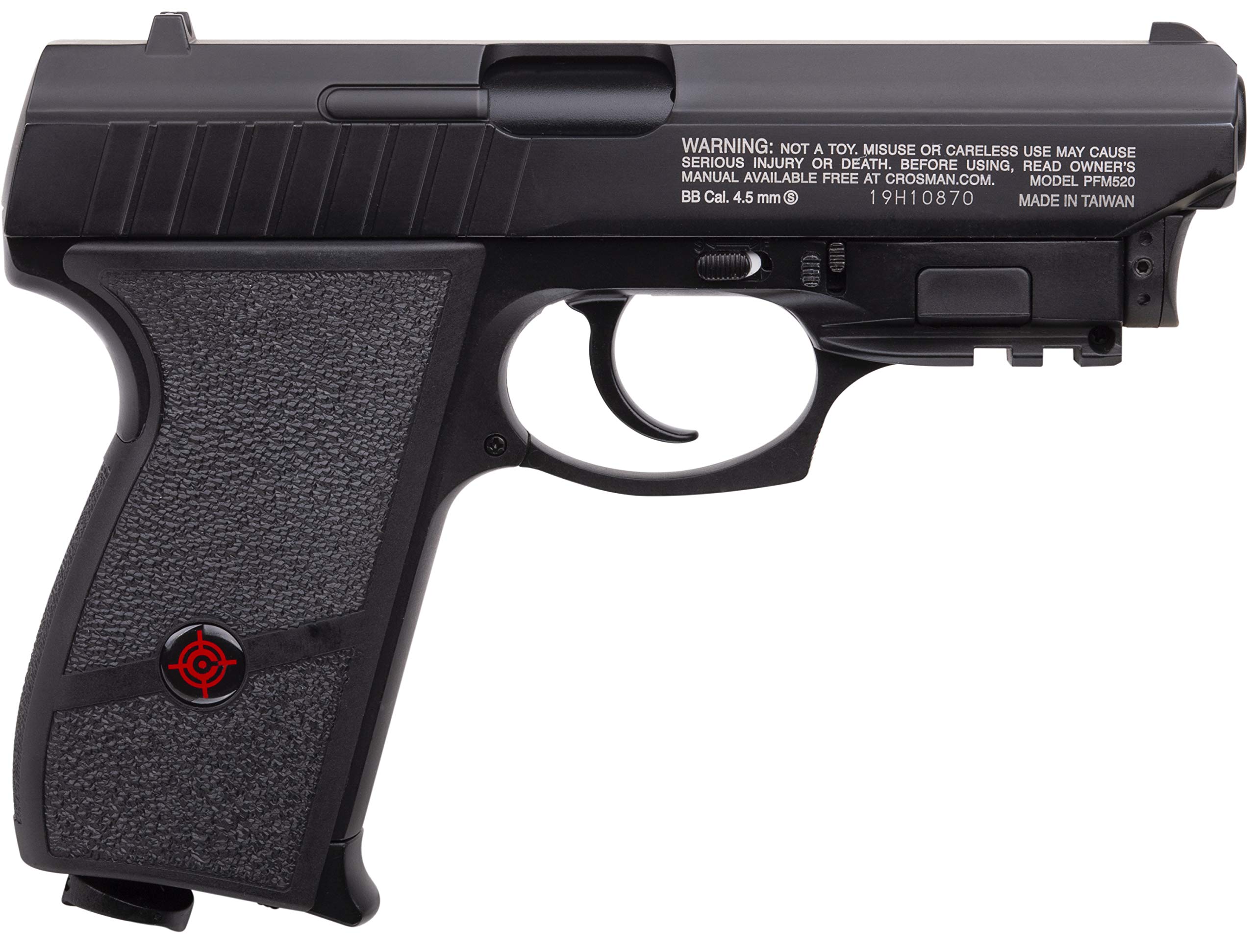 Crosman PFM520 Night Stalker CO2-Powered Air Pistol With Red Laser Sight (Class II <1 mW)