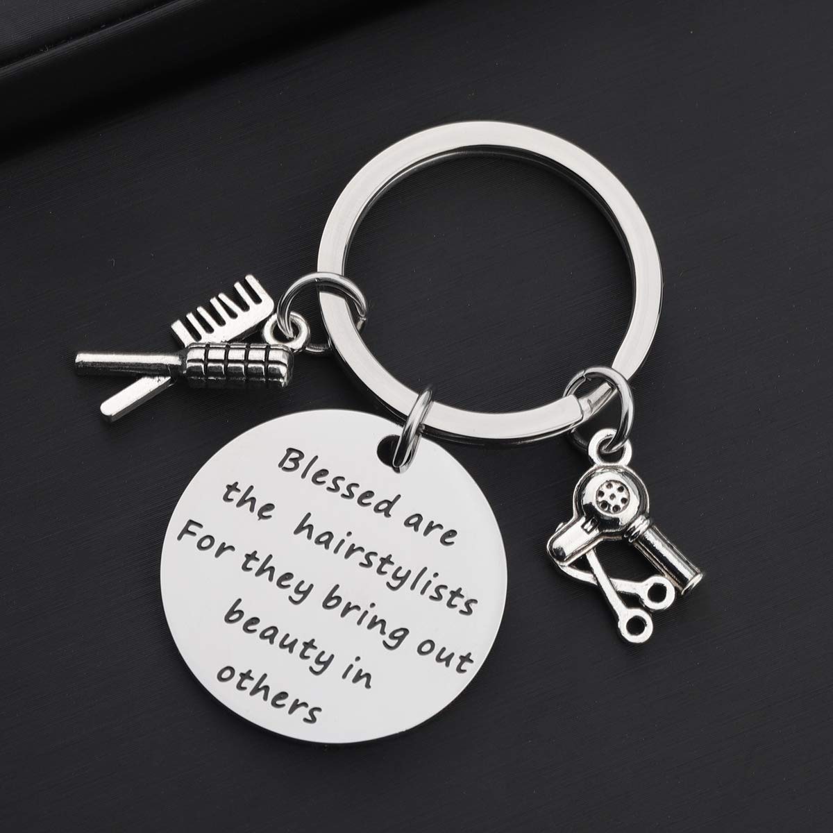 FOTAP Hairstylists Gift Blessed Are The Hairstylists for They Bring Out Beauty in Others Keychain Cosmetology Graduate Gift (blessed hairstylists)