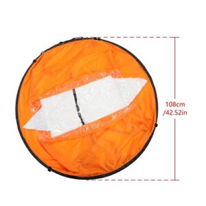 VGEBY1 Wind Sail, PVC Foldable Board Wind Sail Wind Paddle with Transparent Window for Kayak Canoes Inflatables Boats (Orange)