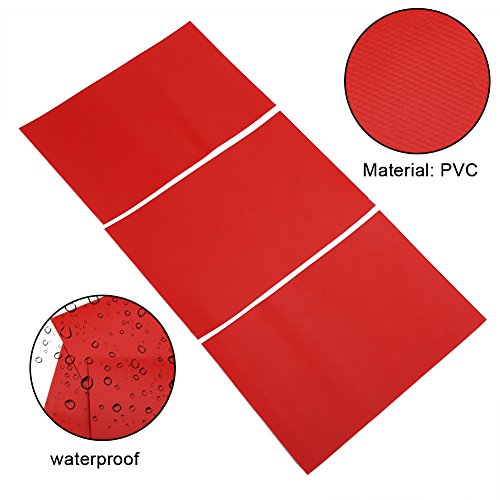 VGEBY1 Kayak Repair Patches, 3pcs Raft PVC Repair Tool Kit Waterproof Patches for Kayak Inflatable Raft(Red)